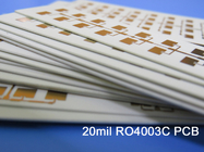 Золото погружения никеля PCB 2 слоев углерода Rogers RO4003C керамическое сплетенное стеклянное твердое Electroless