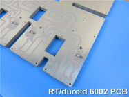 RTduroid6002 PCB многослойный с белой сварной маской с погружением золота для FR микроволновой антенны