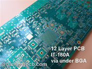 PCB 12-Layer BGA, PCB HDI слепой через, похороненный через разнослоистый PCB, PCB соединения высокой плотности, через и свою функцию