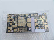 PCB PTFE высокочастотный на меди 1oz DK2.65 F4B 0.8mm с золотом погружения и черной маской припоя