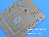 Taconic PCB микроволны платы с печатным монтажом 10mil 0.254mm RF-35TC RF-35TC высокочастотный с золотом погружения