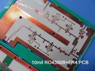 Гибридная монтажная плата RF PCB 5 слоев высокочастотный построенный на 10mil RO4350B и FR-4