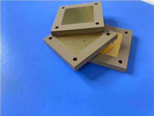 Rogers TMM10i high Dk 9.80 Thermoset Microwave Laminate and Custom 75mil material double side copper PCB with Immersion gold for RF and microwave circuitry