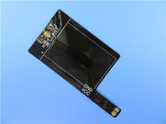 Прототип цепи Pritned двойного слоя гибкий (FPC) с черным Coverlay и золото погружения для RFID