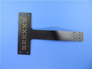 Однослойная гибкая напечатанная цепь (FPC) с укреплением FR-4 1.0mm и черная маска припоя для беспроводного модуля