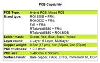 Гибридный PCB на Rogers 12mil RO4003C и FR-4