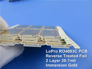 Фольга PCB 20.7mil RO4003C LoPro RF низкопрофильного Rogers 4003 обработанная обратным с золотом для малошумного блока