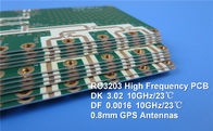 PCB микроволны TLX-0 2 PCB 62mil 1.575mm DK 2,45 слоя низких Taconic высокочастотный с серебром погружения
