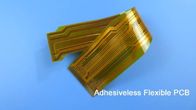 Цепь FPC Adhesiveless гибкая напечатанная построенная на прозрачном тонком Polyimide Glueless с золотом покрытым для отслеживать