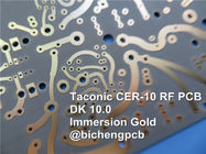 PCB платы с печатным монтажом 2-Layer CER-10 62mil 1.58mm CER-10 RF с золотом погружения