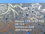 PCB платы с печатным монтажом 2-Layer CER-10 62mil 1.58mm CER-10 RF с золотом погружения
