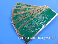 Гибридный PCB Rogers RO4350B и высокий PCB Tg FR-4 4-Layer 1.0mm смешанный на 4mil RO4350B и 0.3mm FR-4