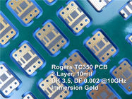 Двойник Rogers TC350 высокочастотным встал на сторону PCB построенным на ядре 10mil с золотом погружения для Combiners микроволны.