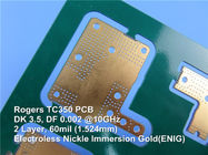 Двойник Rogers TC350 60mil встал на сторону PCB с золотом погружения и зеленой маской для термально задействованных антенн