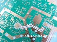 Гибридный PCB | Смешанный PCB материала построенный на 10 mil RO4350B + FR-4 со сверлом контролируемым глубиной