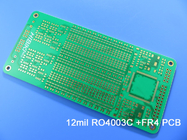 Высокочастотный гибридный 4 слоя PCB смешал доску Bulit PCB на Rogers 12mil RO4003C и FR-4