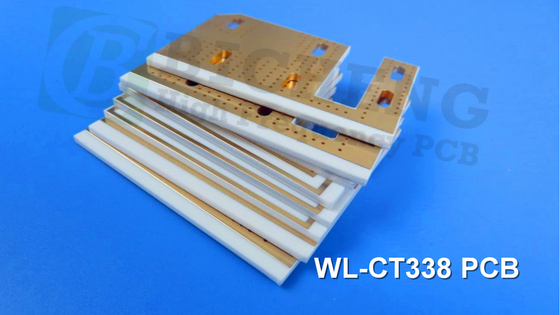 WL-CT высокочастотный ПКБ с высоким значением TG выше 280°C с двусторонним 1,6-миллиметровым ПКБ WL-CT338 с погруженным золотым покрытием