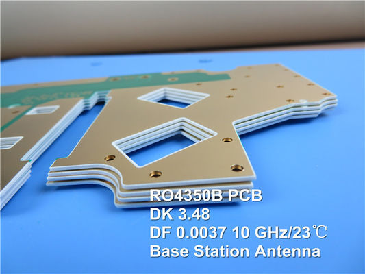Высокочастотный PCB на 2 слоях 1.6mm RO4350B с золотом погружения