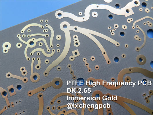 Монтажная плата PCB 1.5mm DK 2,65 PTFE RF PTFE высокочастотная с золотом погружения покрытия слоем меди 3oz
