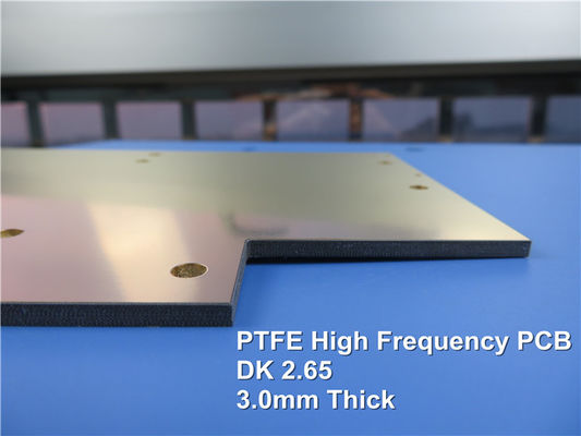 Металл основал высокочастотный построенный PCB на 3.0mm PTFE с золотом погружения покрытия 1.0oz для прибора радио