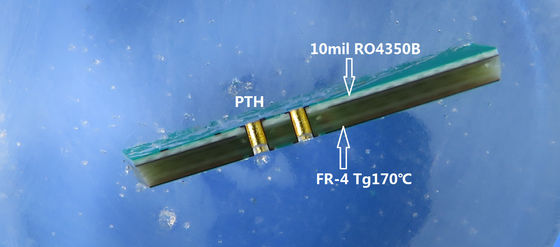 Гибридная доска Bulit PCB на Rogers 10mil RO4350B и FR-4 с золотом погружения