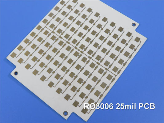 PCB монтажной платы DK6.15 PCB 2-Layer Rogers 3006 25mil 0.635mm микроволны Rogers RO3006 DF 0,002 высокочастотный